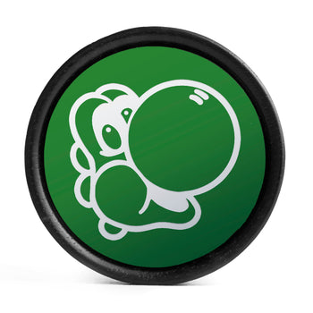 Yoshi Plug / Gauge - Green & White Inlay Ebony Wood | Convex Double Flare