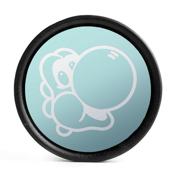 Yoshi Plug / Gauge - Ice Blue & White Inlay Ebony Wood | Convex Double Flare