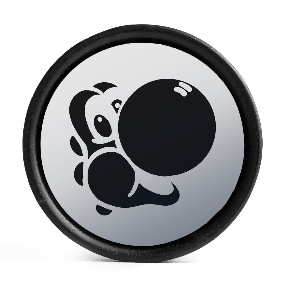 Yoshi Plug / Gauge - White & Black Inlay Ebony Wood | Convex Double Flare - Lasered To Order In House At Custom Plugs HQ