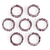 Tunnel d'oreille en silicone à œillet zèbre pailleté
