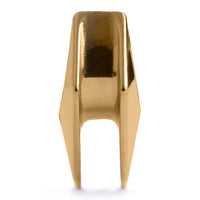 Plug / Gauge d'oreille saddle en acier chirurgical triangle doré
