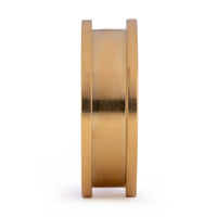 CustomPlugs-Tunnel plug en acier doré à vis arrière, calibre latéral