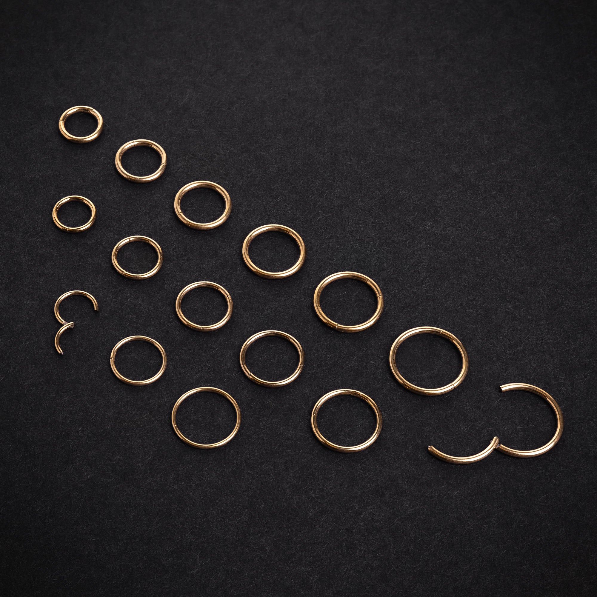 Segment Ring, Gold, ASTM F136 Titanium