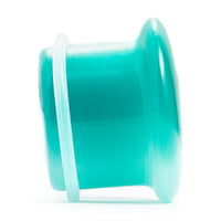 Light Green Cats Eye Single Flare Glass Plug / Gauge