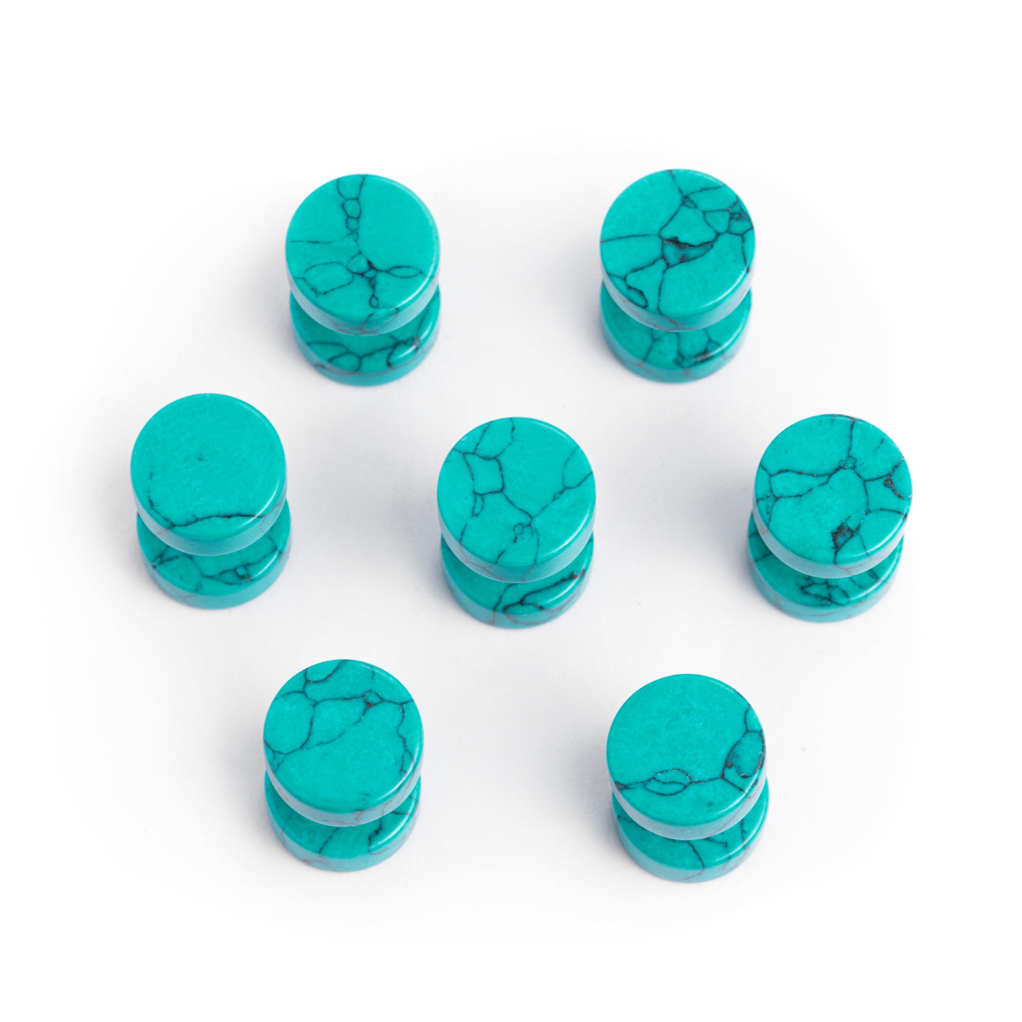 Green Howlite Fake Ear Gauge – Custom Plugs