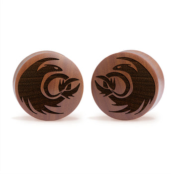 Night Fury Plug / Gauge - Saba Wood | Convex Double Flare