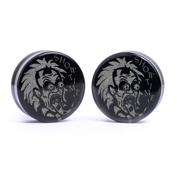 Alternative Silver Spiked Chain Link Earring Hanger Ear Weights (Pair)
