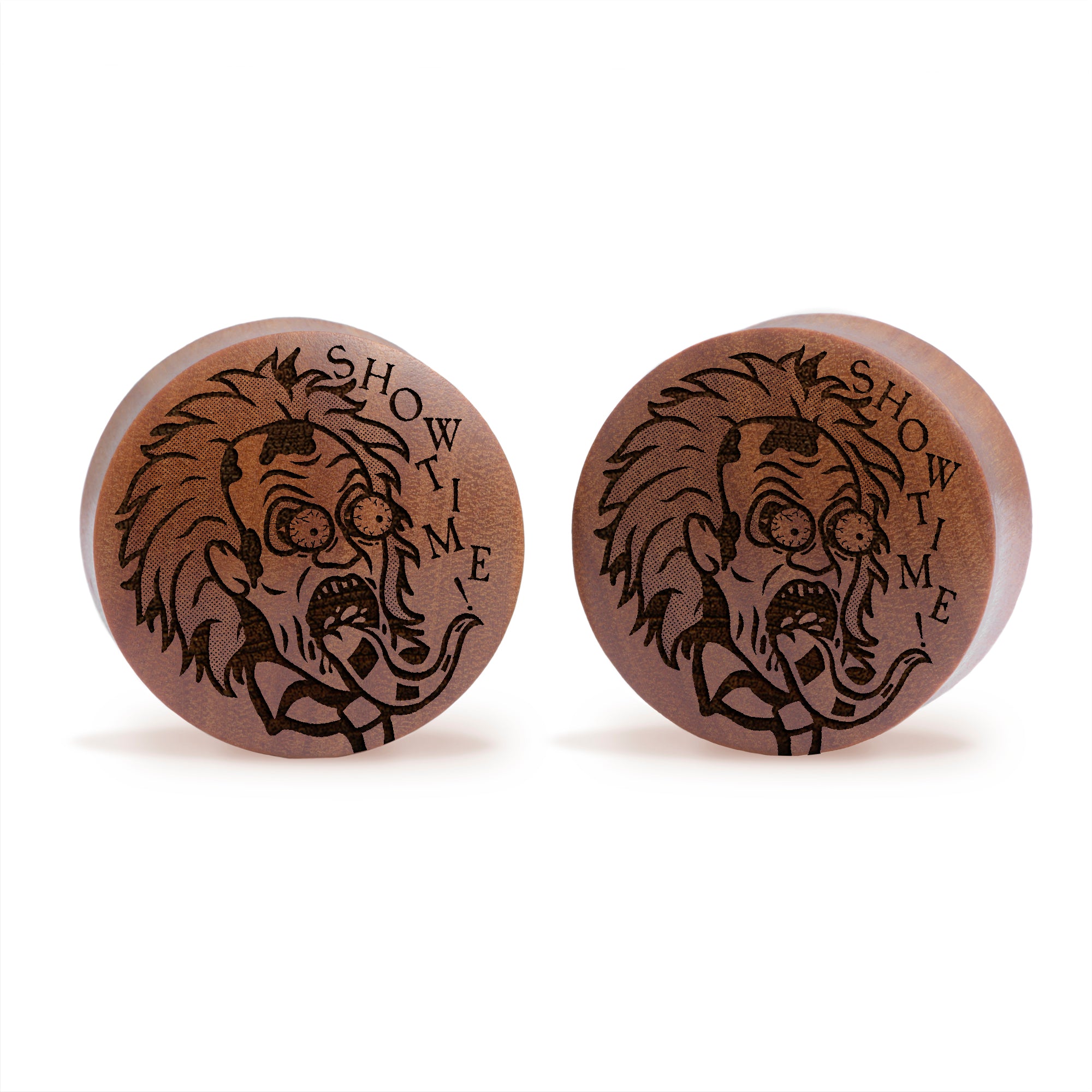 Linienmandala Zier Tattoo Plug / gauge - Saba Wood | Konvexe Doppelaufgeweitet