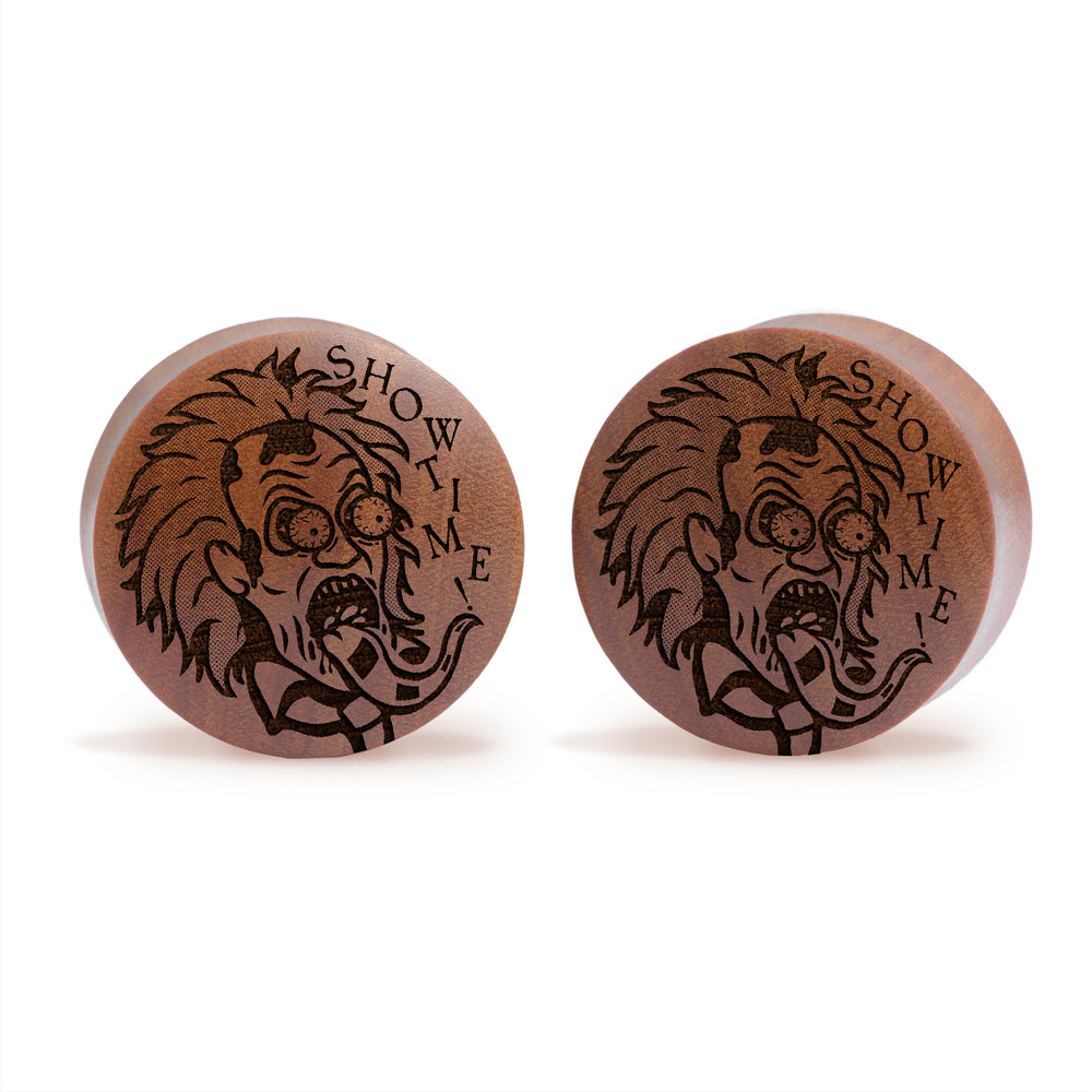 Beetlejuice Plug / Gauge - Saba Wood | Convex Double Flare - Lasered To Order In House At Custom Plugs HQ
