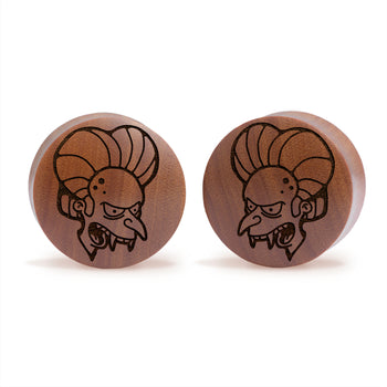 Count Burns Plug / Gauge - Saba Wood | Convex Double Flare