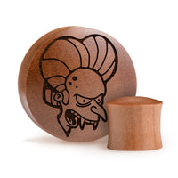 Plug / Gauge Count Burns - Bois de Saba | Convexe double évasé