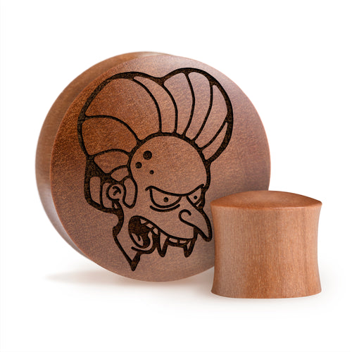 Count Burns Plug / Gauge - Saba Wood | Convex Double Flare