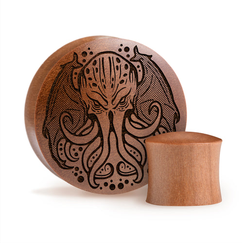 Cthulhu Plug / Gauge - Saba Wood | Convex Double Flare