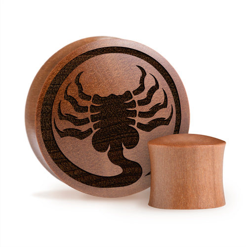 Alien Facehugger Plug / Gauge - Saba Wood | Convex Double Flare