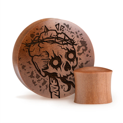 Fallen King Plug / Gauge - Saba Wood | Convex Double Flare