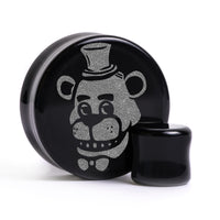 Five Nights At Freddy's Plug / Jauge - Verre noir | Double évasement à face plate
