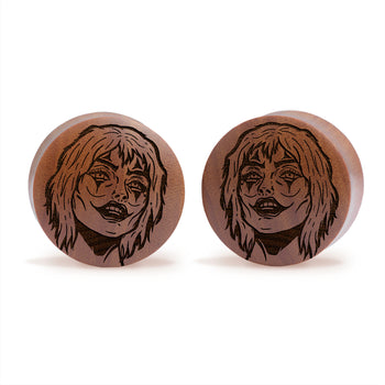 Harley Quinn Plug / Gauge - Saba Wood | Convex Double Flare