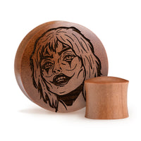 Harley Quinn Plug / Calibre - Bois de Saba | Double flare convexe