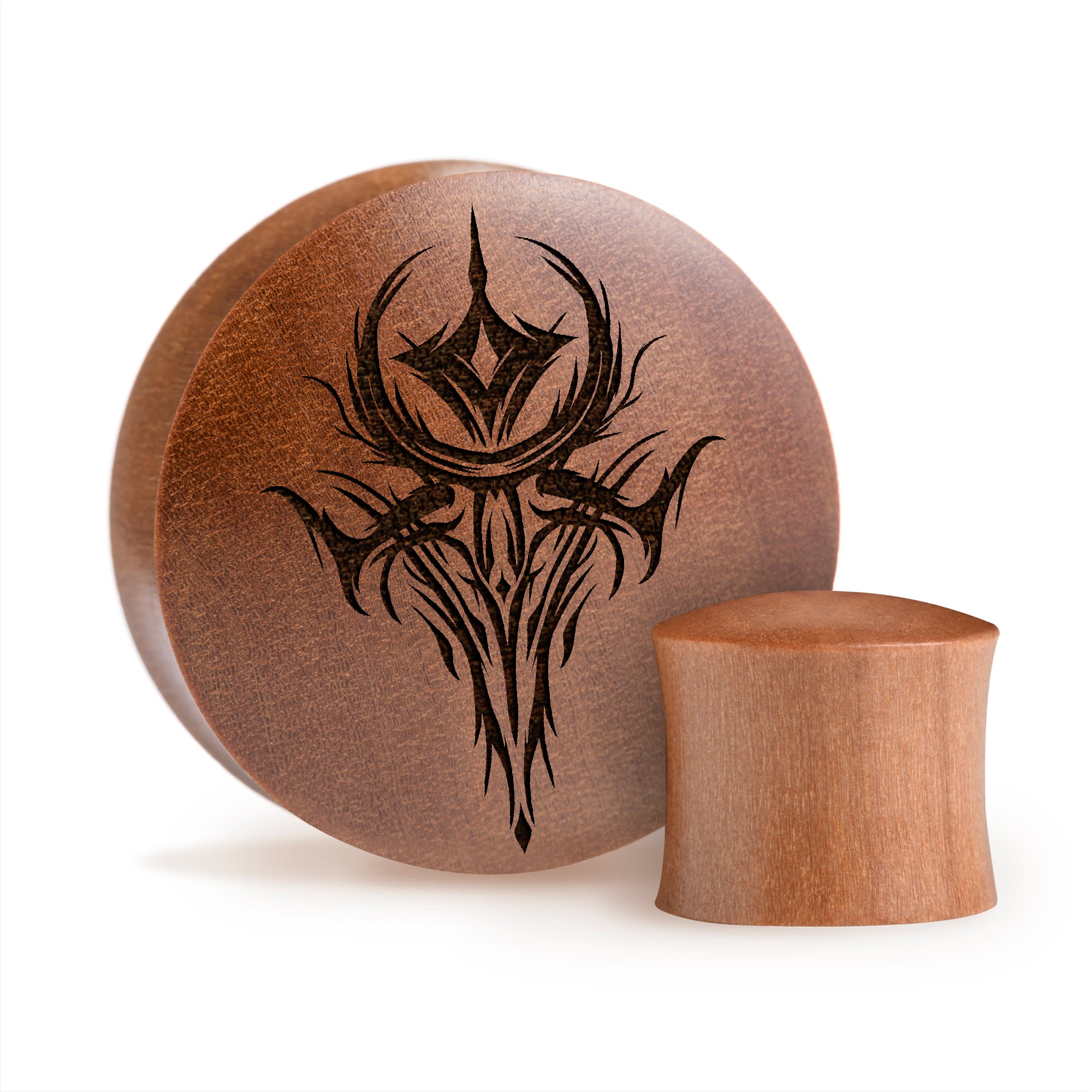 Plug / Gauge Hyper Goth - Bois de Saba | Convexe double évasé