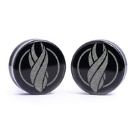 Dead Space Symbole du Marqueur Plug / Gauge - Verre noir | Double évasement à face plate