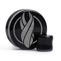 Dead Space Symbole du Marqueur Plug / Gauge - Verre noir | Double évasement à face plate