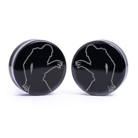 Nosferatu Plug / Calibre - Verre noir | Double flare à face plate
