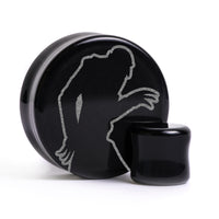 Nosferatu Plug / Calibre - Verre noir | Double flare à face plate