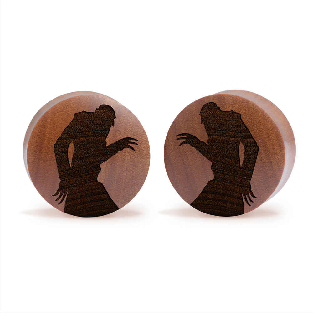 Nosferatu Plug / Gauge - Saba Wood | Convex Double Flare - Lasered To Order In House At Custom Plugs HQ