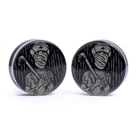 Infirmière Silent Hill Plug / Gauge - Verre noir | Double flare à face plate