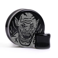 Orc Plug / Calibre - Verre noir | Double évasement à face plate