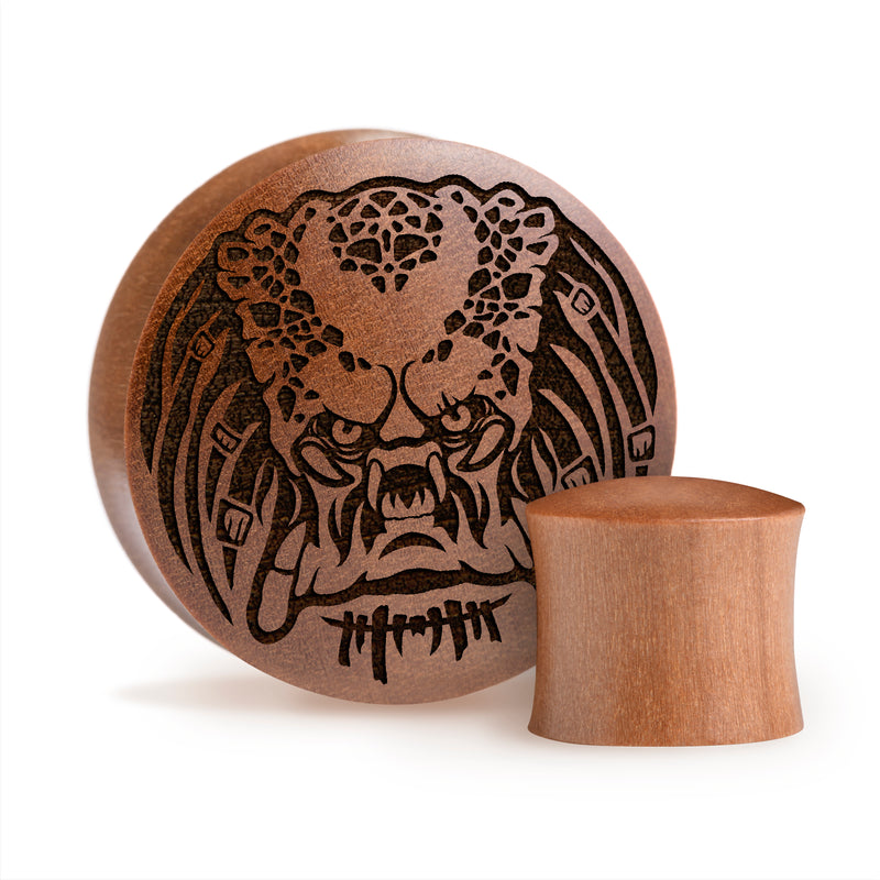 Plug / Gauge Predator - Bois de Saba | Convexe double évasé