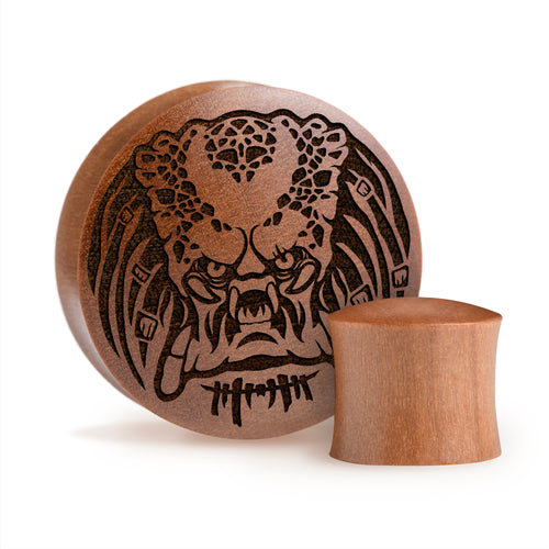 Predator Plug / Gauge - Saba-Holz | Konvexer Doppel-Flare