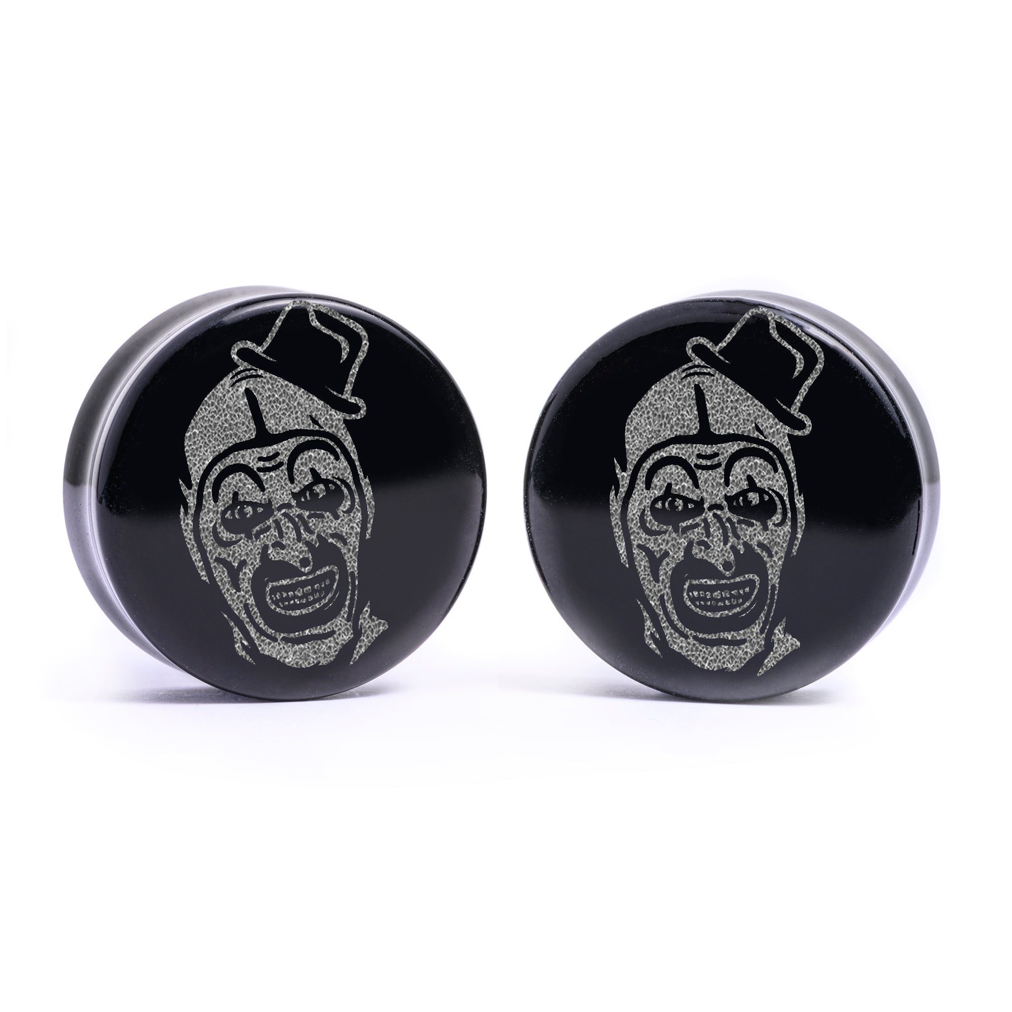 Alternative Tattooed man wearing Gold Steel Safety Pin Ear Weights - Pair