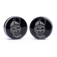 Plug / Gauge Terrifier - Verre noir | Face plate double évasé