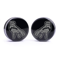 Thing Plug / Jauge - Verre noir | Double flare à face plate