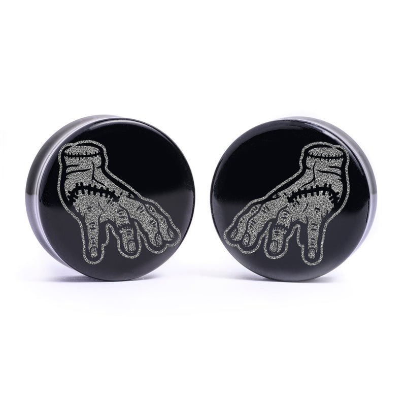 Thing Plug / Jauge - Verre noir | Double flare à face plate