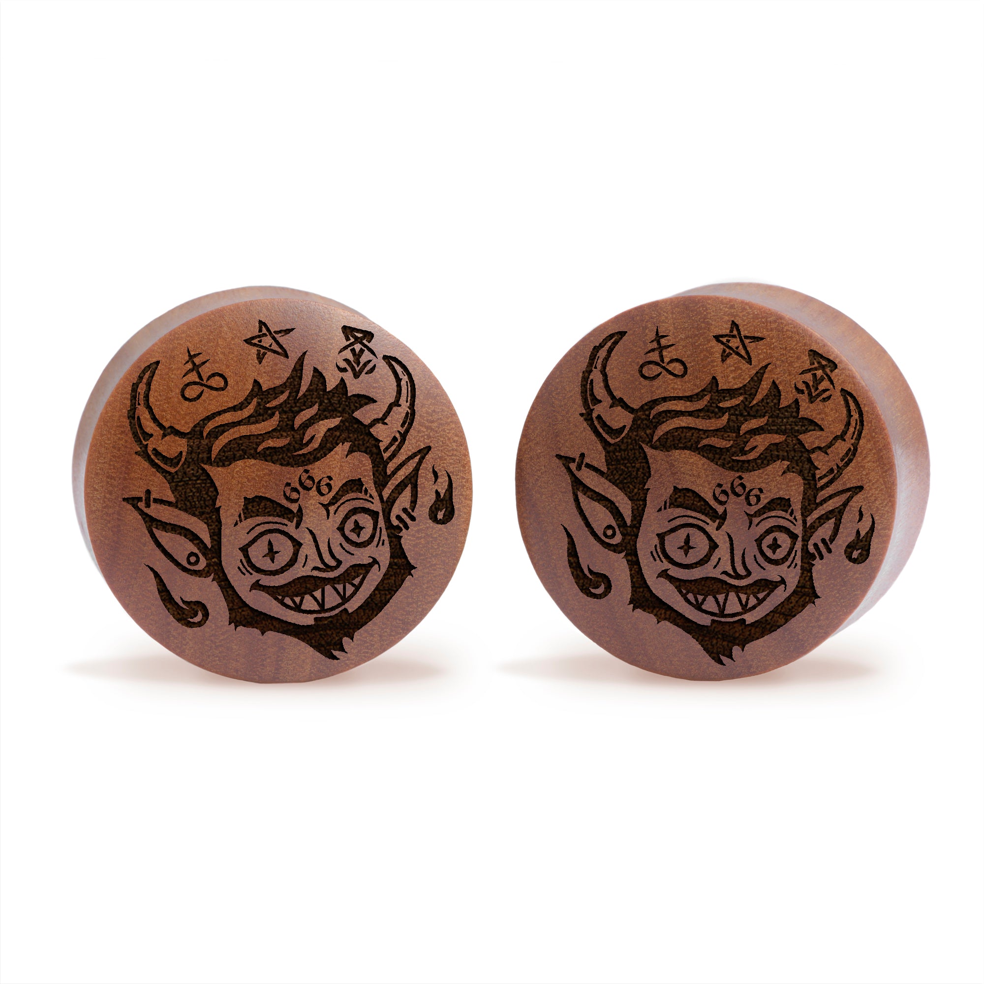 Trickster Devil Plug / Gauge - Saba-Holz | Konvexer Doppel-Flare