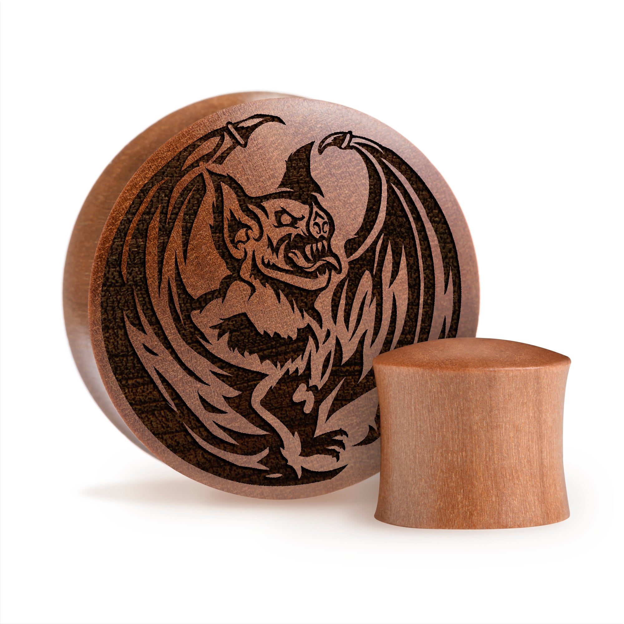 Vampirfledermaus Plug / Dehner - Saba-Holz | Konvexe Doppelflare