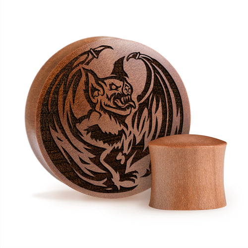 Vampirfledermaus Plug / Dehner - Saba-Holz | Konvexe Doppelflare