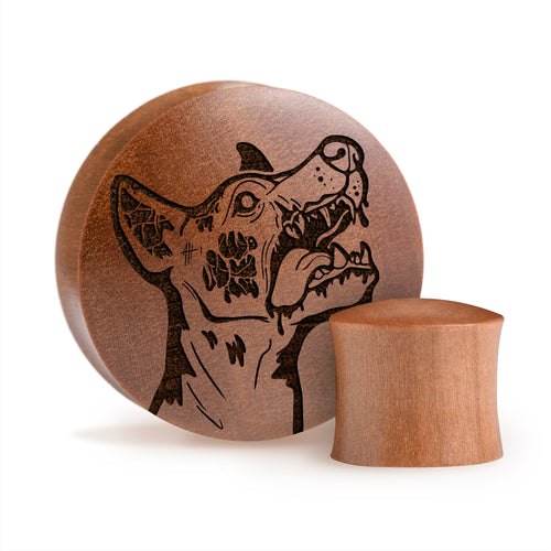 Zombie Dog Plug / Gauge - Saba Wood | Convex Double Flare