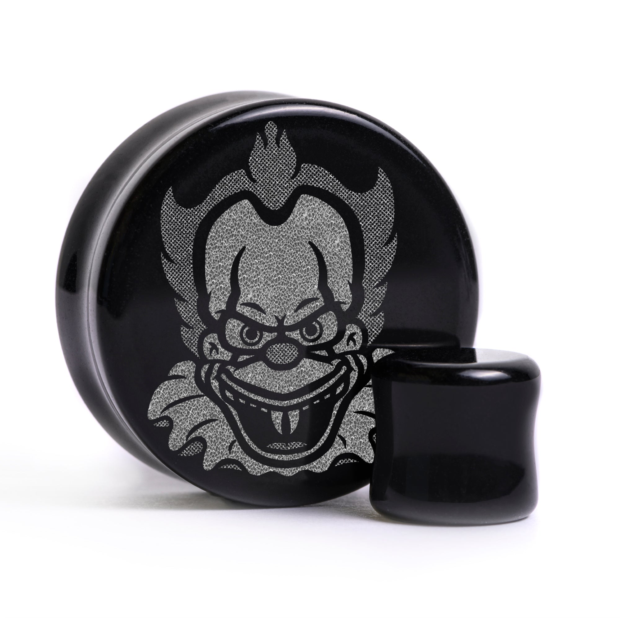 IT Krusty Plug / Gauge - Black Glass | Flat Faced Double Flare