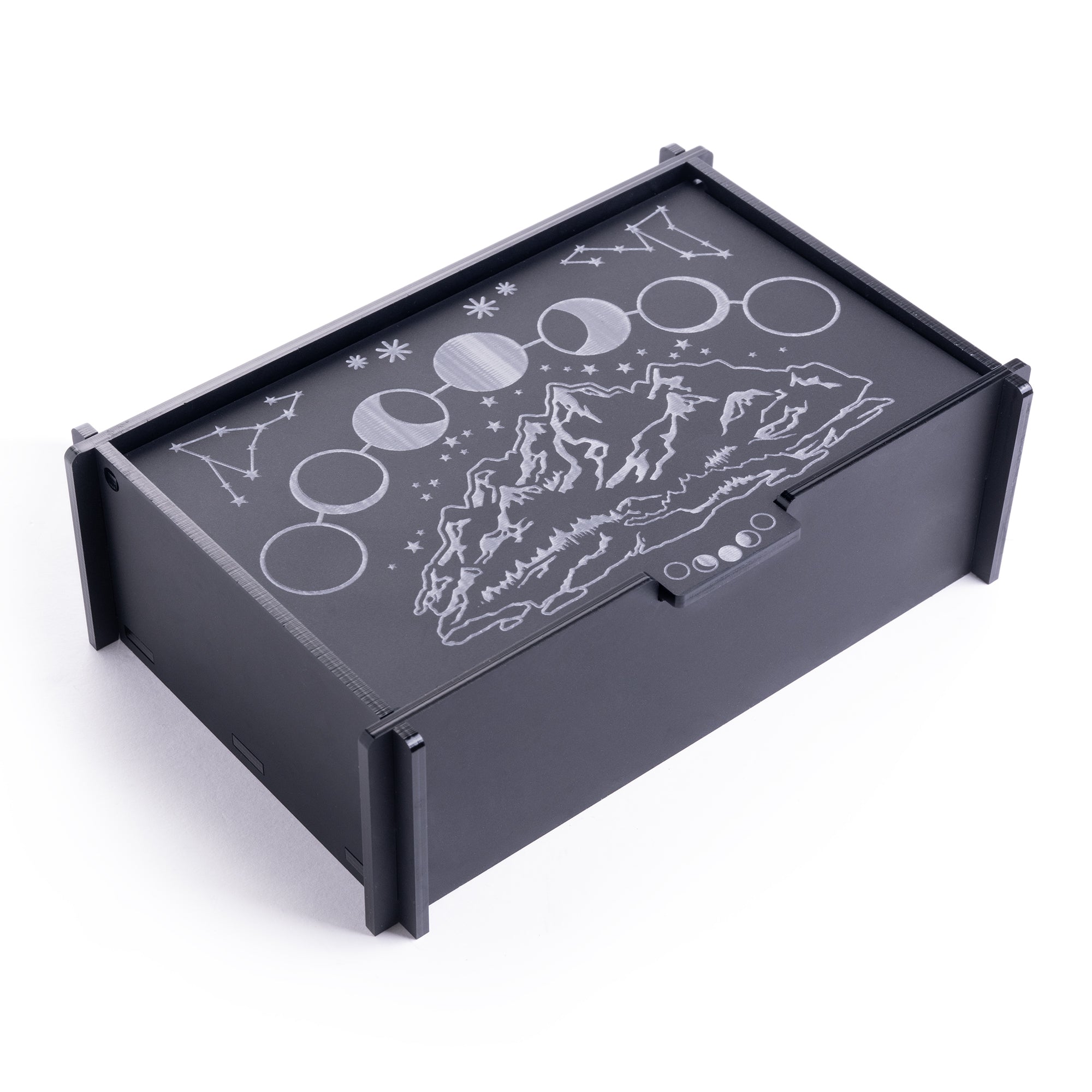 Moon Phase Black Acrylic Jewellery Box