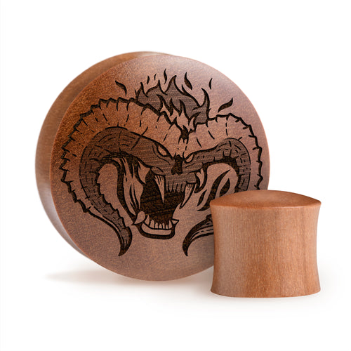 LOTR Balrog Plug - Saba Wood | Convex Double Flare
