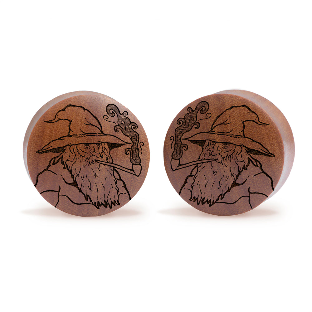 LOTR Gandalf Plug - Saba-Holz | Konvexer Doppelflansch