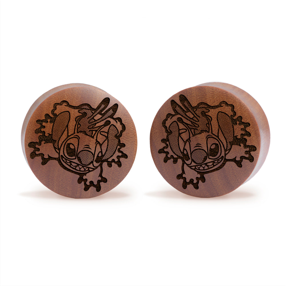 Experiment 626 Plug / Gauge - Saba Wood | Convex Double Flare - Lasered To Order In House At Custom Plugs HQ