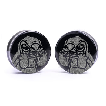 EBONY HEART SHAPED ENGRAVED