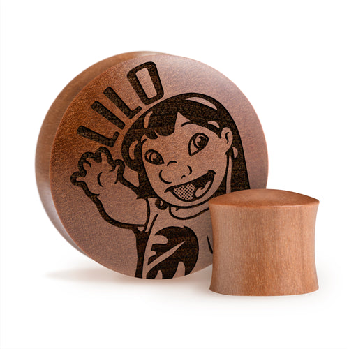 Lilo Plug / Gauge - Saba Wood | Convex Double Flare