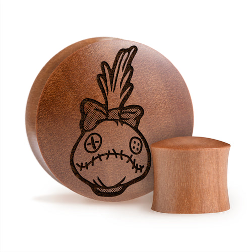 Scrump Plug / Gauge - Saba Wood | Convex Double Flare