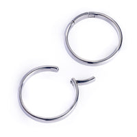 Poids d'oreille anneau en acier argenté - Paire