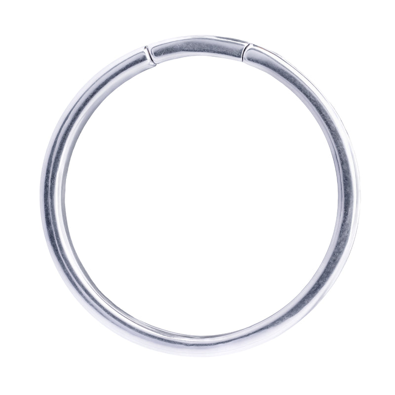 Poids d'oreille anneau en acier argenté - Paire